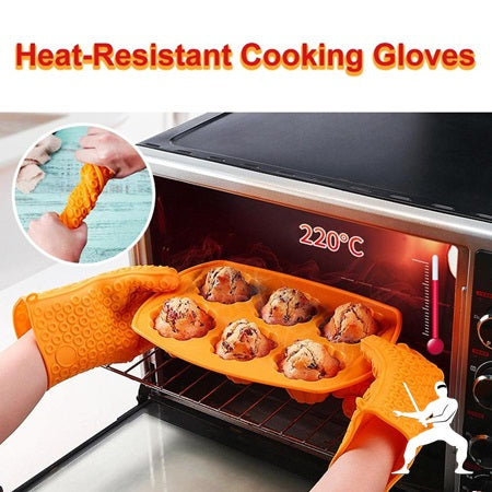 Heat Resistant Gloves, Silicone Safety glove, Oven Gloves, Kitchen Tools, Home & Kitchen