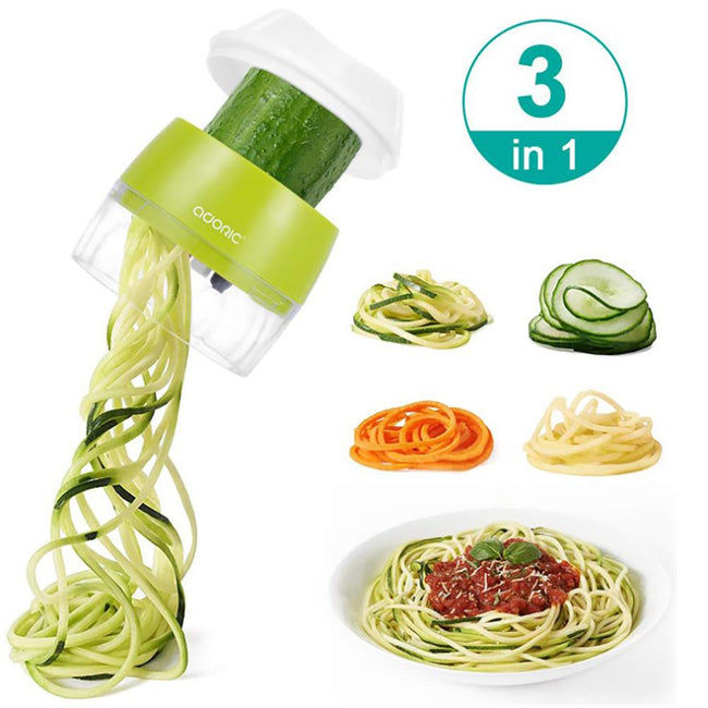 4 In 1 Handheld Spiralizer Pasta Maker, Great for Keto Diet